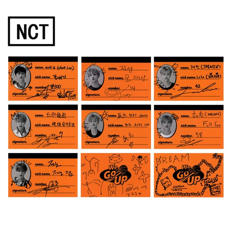 KPOP NCT U 127 Empathy альбом Taeyong Mark автограф Фотокарта бумажные карты плакат 7 шт./компл