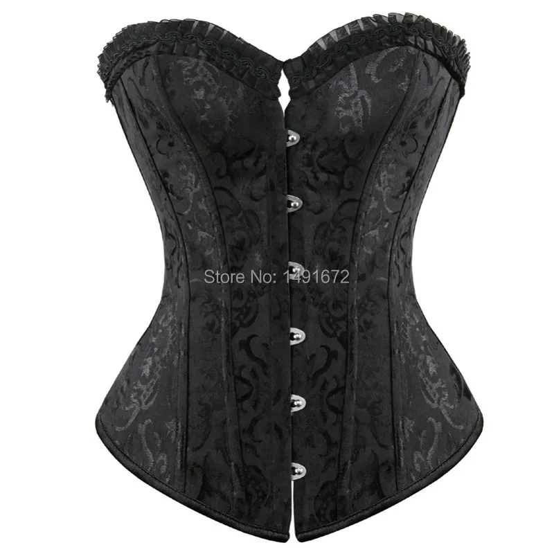 Women-s-Sexy-Lace-up-Boned-Overbust-Corset-Bustier-Rhinestone-Lingerie-Bodyshaper-Plus-Size-Corset-Top