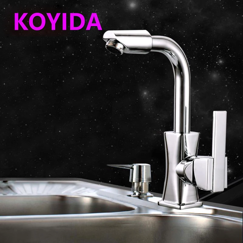 KOYIDA Flexible Kitchen Faucet Chrome Brass Single Handle Hot And Cold