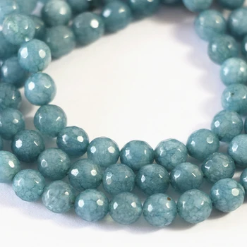 

Classcial blue stone faceted jades loose beads 4 6 8 10 12mm hot sale high quality jewelry making 15inch B20