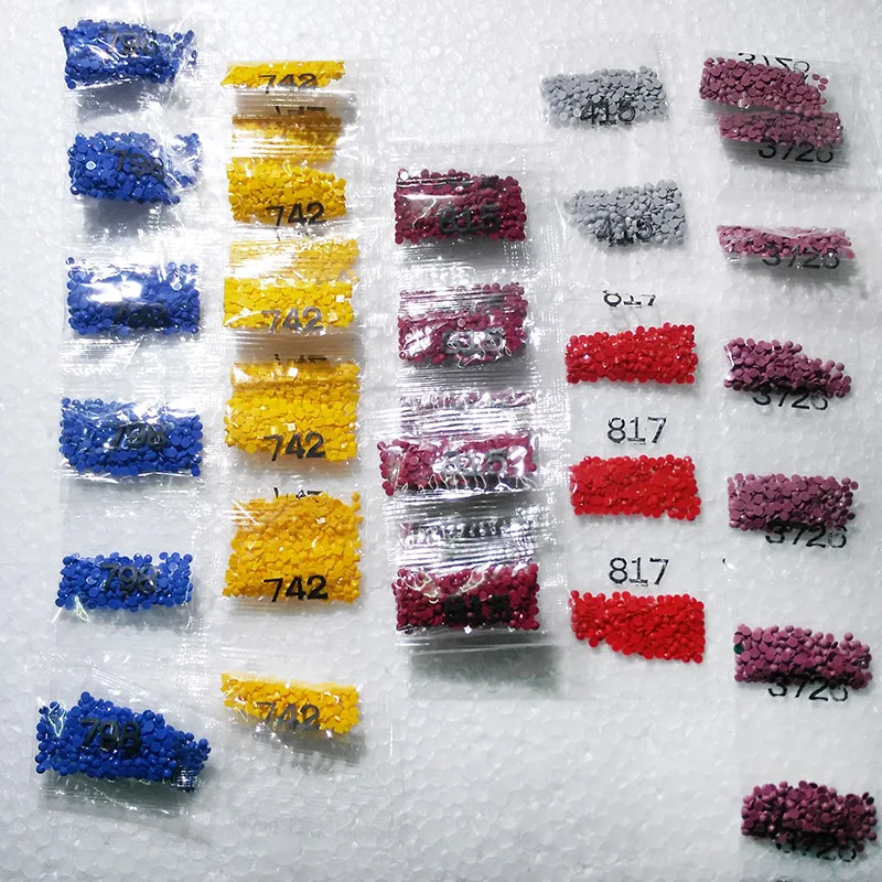 

5D Diy Diamond Painting Embroidery Mosaic Accessory Tools Resin Diamant 447 Colors Stone Square Round Drill For Miss Stone