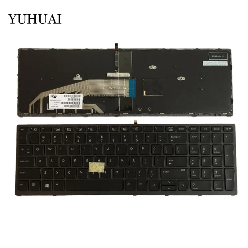 

NEW for HP Zbook 15 G3 17 G3 Laptop KEYBOARD backlit with Pointer Glossy Frame US