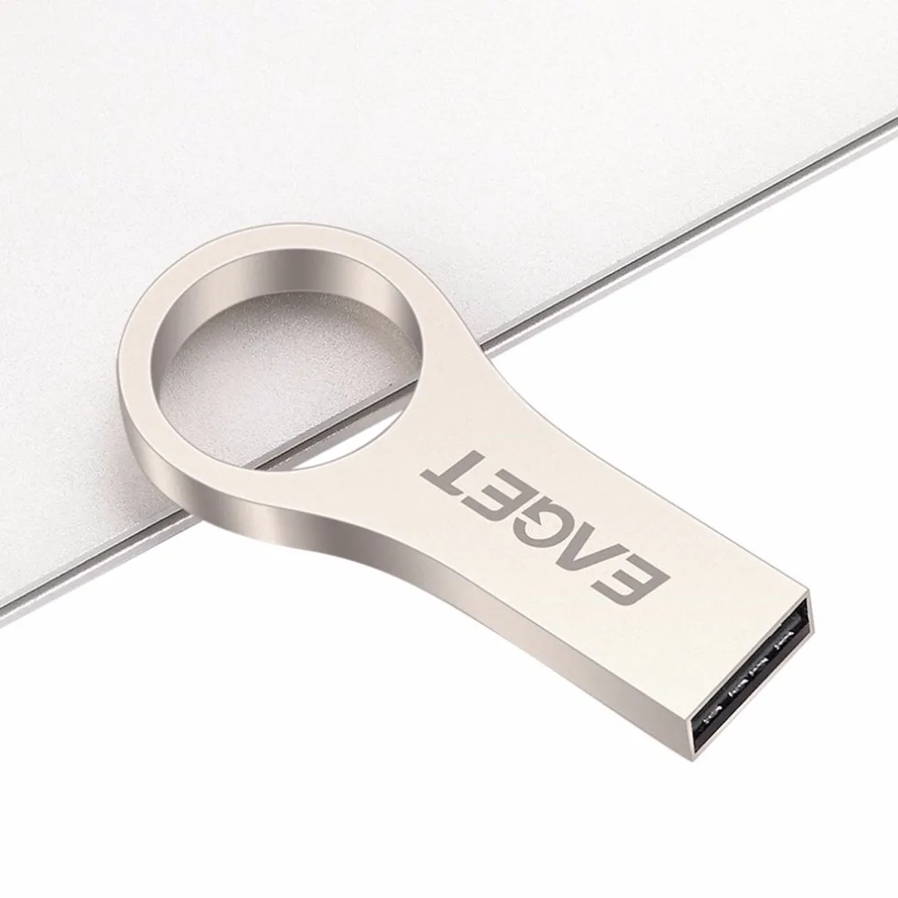EAGET USB2.0 Flash Drive Metal Pen Drive USB Key Ring Pendrive