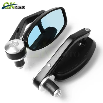 

Universal Motorcycles Rearview Mirrors Motor Grip Ends Mirrors For KAWASAKI Vulcan S Vulcan CAFE Z250SL ABS ZZR1400 ZX-7RR Z650