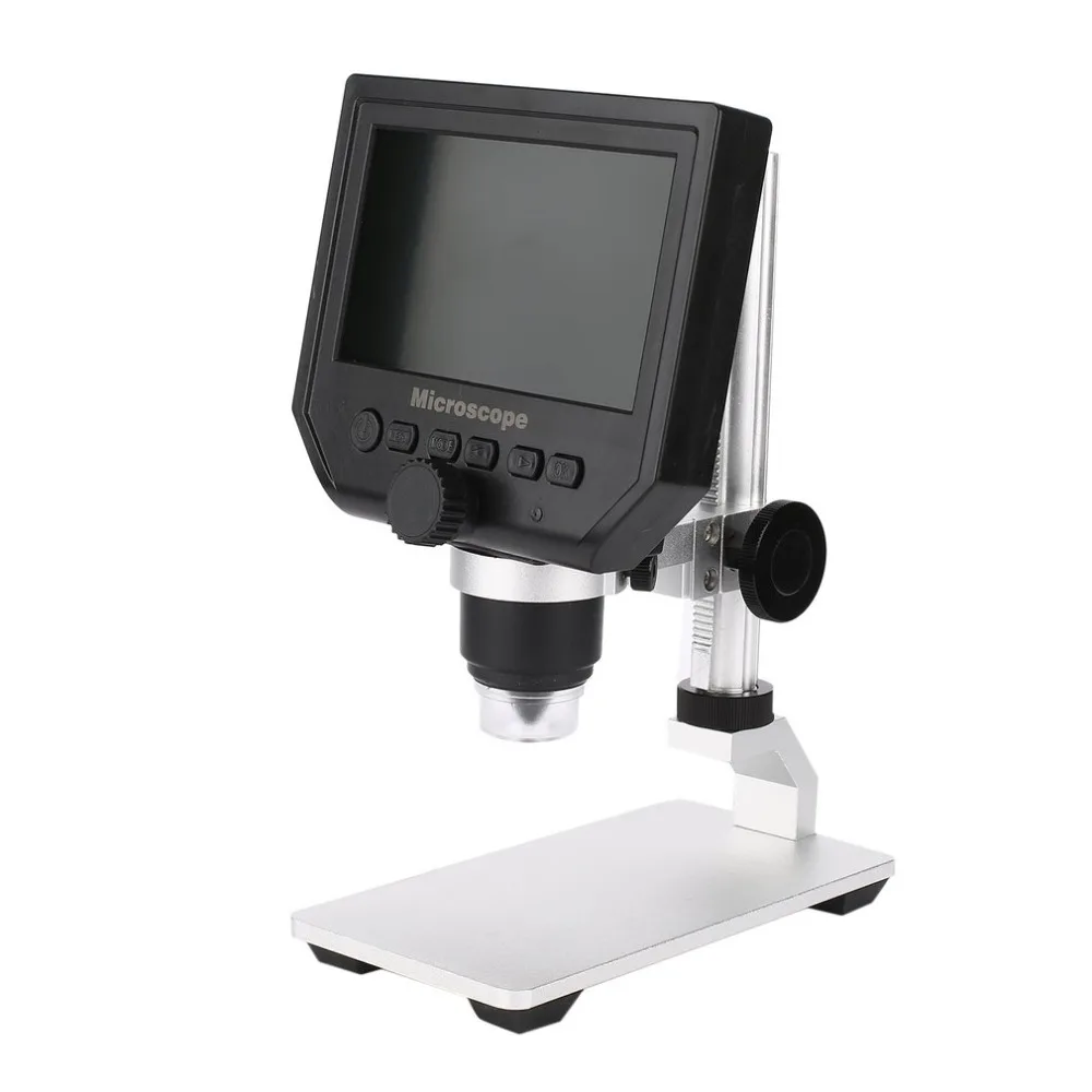 

G600 Portable 1-600X Continuous Magnification 4.3" LCD Display 3.6MP Electronic Digital Microscope with Adjustable Metal Stand