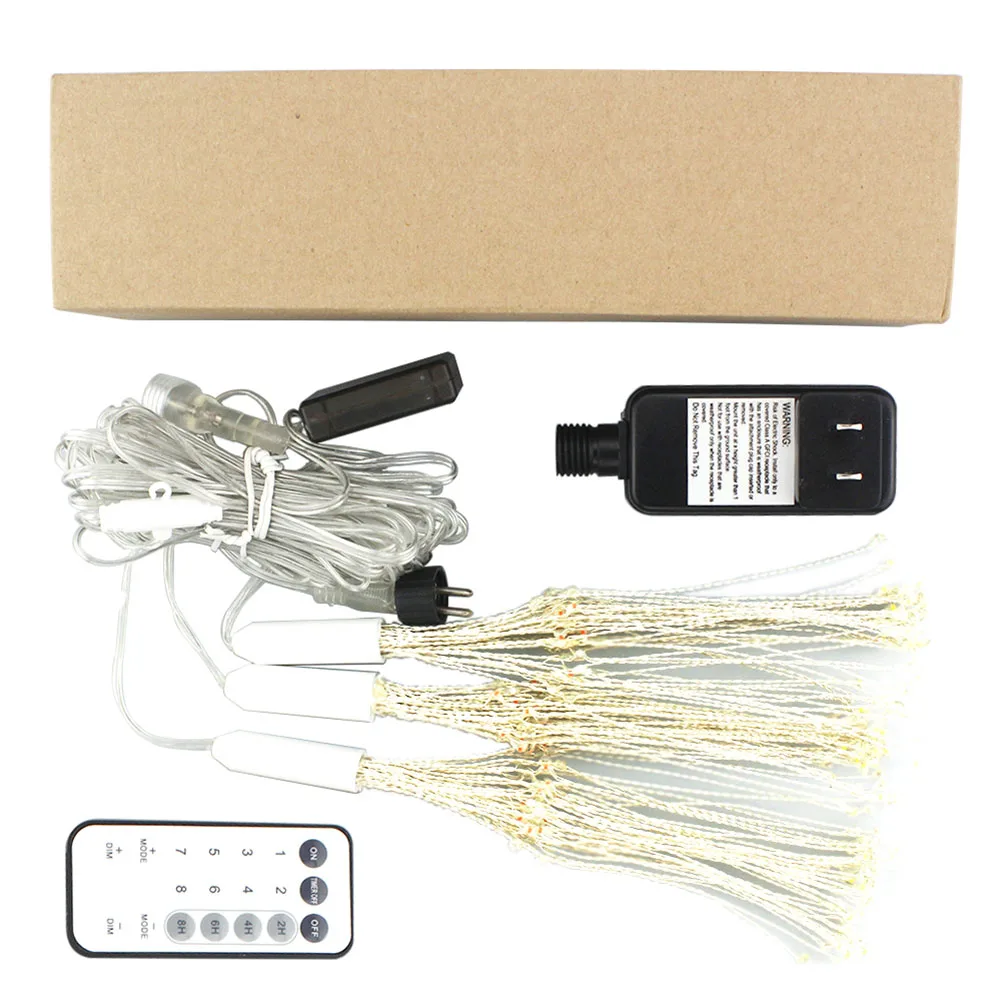 

LED Explosion Star String Light Chandeliers Firework Fairy Light Remote Control Home Party Decor LB88