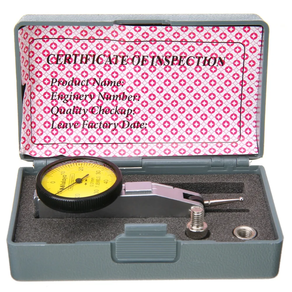 

1 Set Magnetic Base Holder Stand + Dial Test Indicator Gauge Scale + 3/8"/5/32" Dovetail Clamps with Molded Case