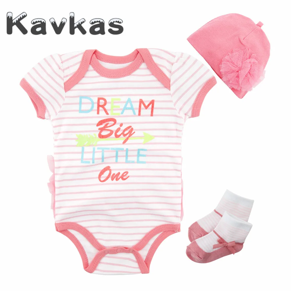 Kavkas/Коллекция года, комплект одежды для маленьких девочек, Летний комбинезон с короткими рукавами с фиолетовой птичкой, боди+ шапочка+ носок+ штаны, Одежда для новорожденных - Цвет: TZ6098