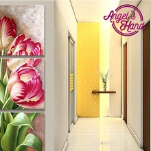 Роза 5D DIY Алмазная картина цветок, фото на заказ полная квадратная Алмазная вышивка крестиком Алмазная мозаика Триптих домашний декор