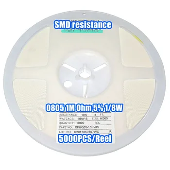 

1 Reel 0805 1M 1M Ohm 5% 1/8W SMD Resistance 5000PCS/Reel