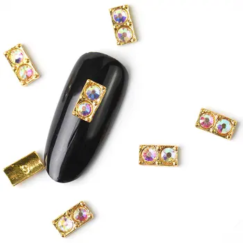 

10 pieces 3D Nail Art Decorations Metal Sequins Rhinestones Nails Charms Nail accessories For Manicure Decor