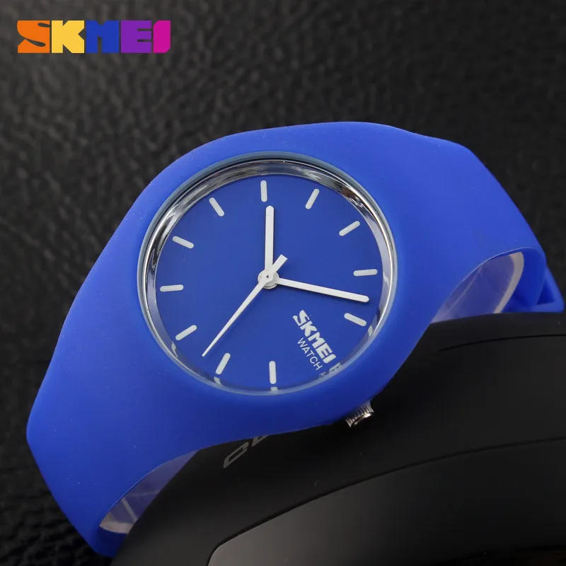 SKMEI современные модные женские часы простые кварцевые часы силиконовый ремешок 3 бар водонепроницаемые спортивные наручные часы Reloj Mujer Часы 9068