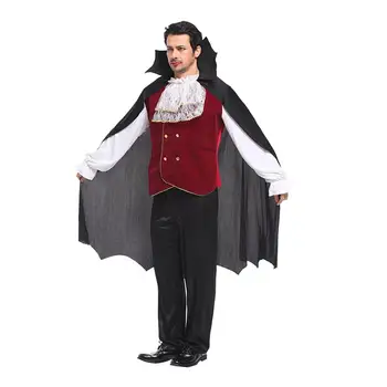 

Free Shipping Earl Of Vampire Costume Cosplay Halloween Classic Adult Carnival Royal Vampire Earl Party Masquerade COS Clothes