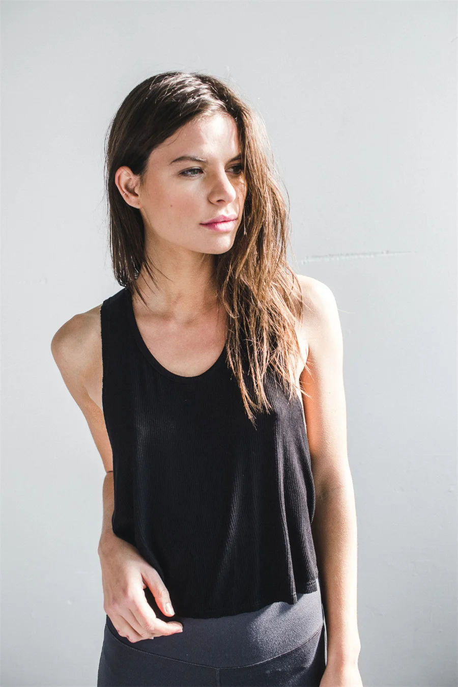Gladiolus 2018 Tank Top Women Cross Hollow Out Backless Sexy Black Gray Crop Top Women T-Shirt Casual Ladies Loose Tanks Tops  (9)