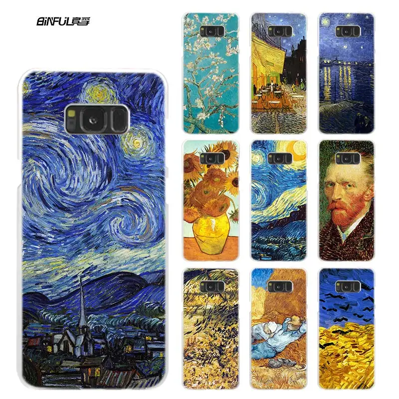 Sky van gogh для samsung Galaxy Note 8 9 M30 M20 M10 S10 S9 S8 Plus S7 S6 Edge жесткий пластиковый чехол для телефона