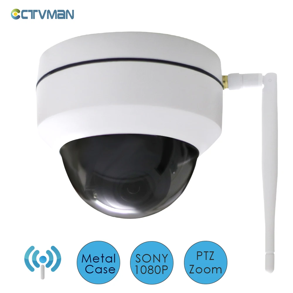 CTVMAN мини-камера Wifi купольная PTZ камера безопасности беспроводная наружная камера видеонаблюдения с 3-кратным зумом 960P 1080P поворотное вращение слот для sd-карты