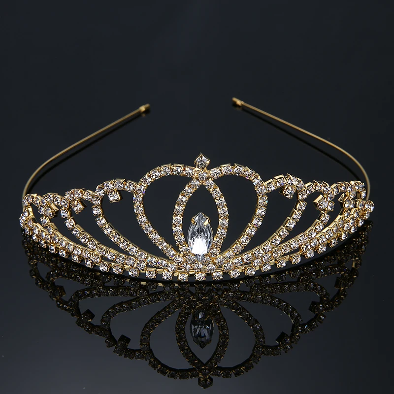 Buy Rhinestone Pageant Wedding Tiaras Crowns For Brides Kronen Girls Party