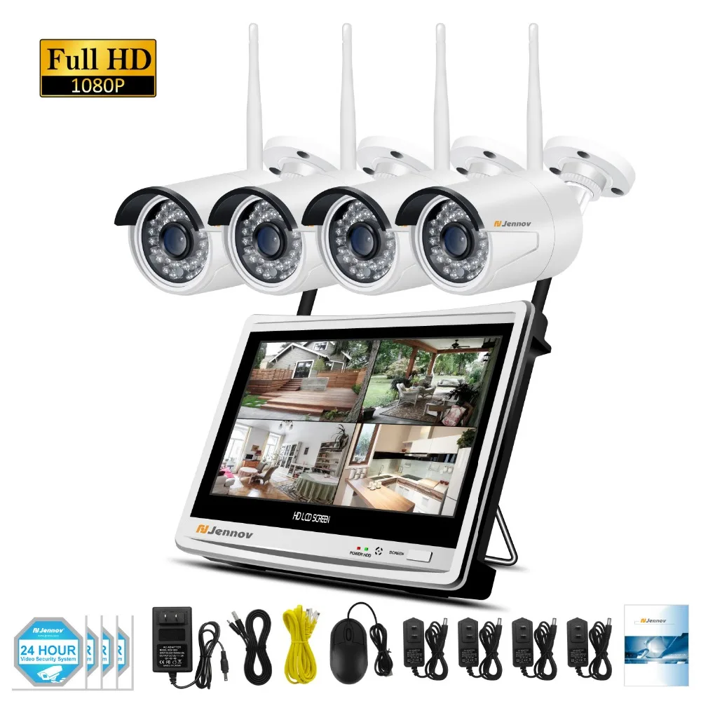 

4Ch HD 1080P 2MP Wireless Wifi CCTV Security Camera System Vedio Surveillance NVR Kit With 12 inch LCD Monitor IR Camera ip Set
