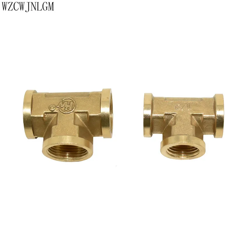 

Tee brass pipe joint adapter for water connector 1/2"3/4" BSP female connector 3 way 1pcs