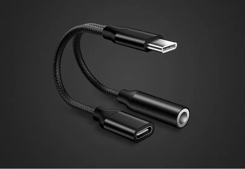 Адаптер для зарядки наушников ACCEZZ usb type C для huawei mate RS Xiaomi 6 8 Mix2S 3,5 мм разъем для наушников Aux прослушивание зарядки адаптер