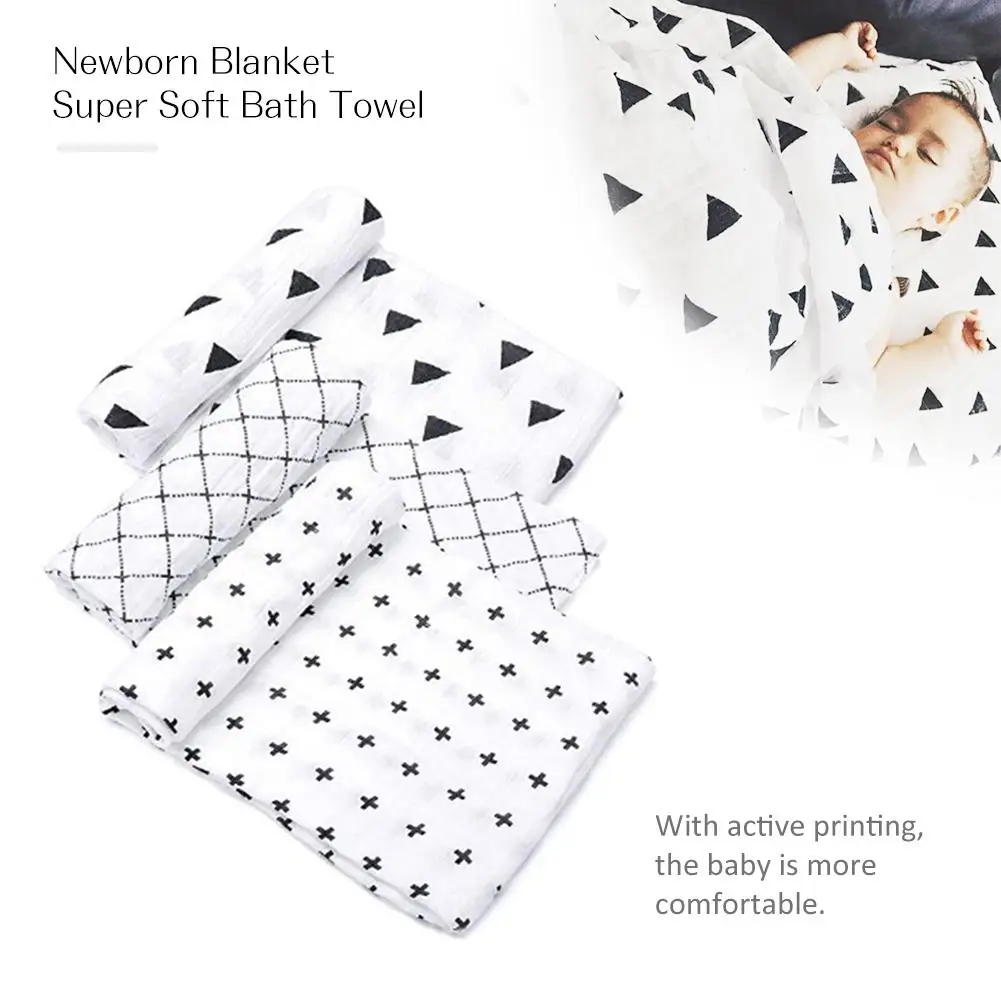 

3 Pcs Children Cotton Bath Towel Two Layer Kids Blanket Towel Washcloth Breathable Baby Swaddle Stroller Blankets