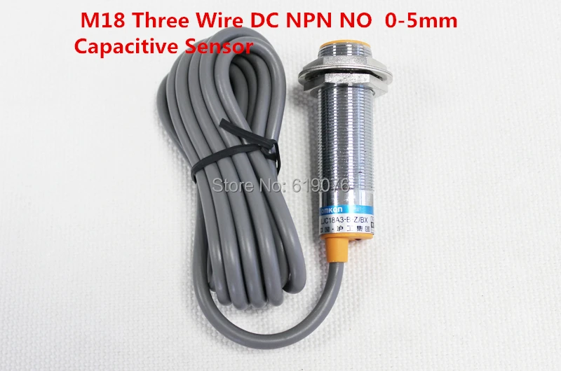 

1Pcs M18 Three Wire DC NPN NO 0-5mm distance measuring capacitive proximity switch sensor LJC18A3-5-Z/BX/AY/BY