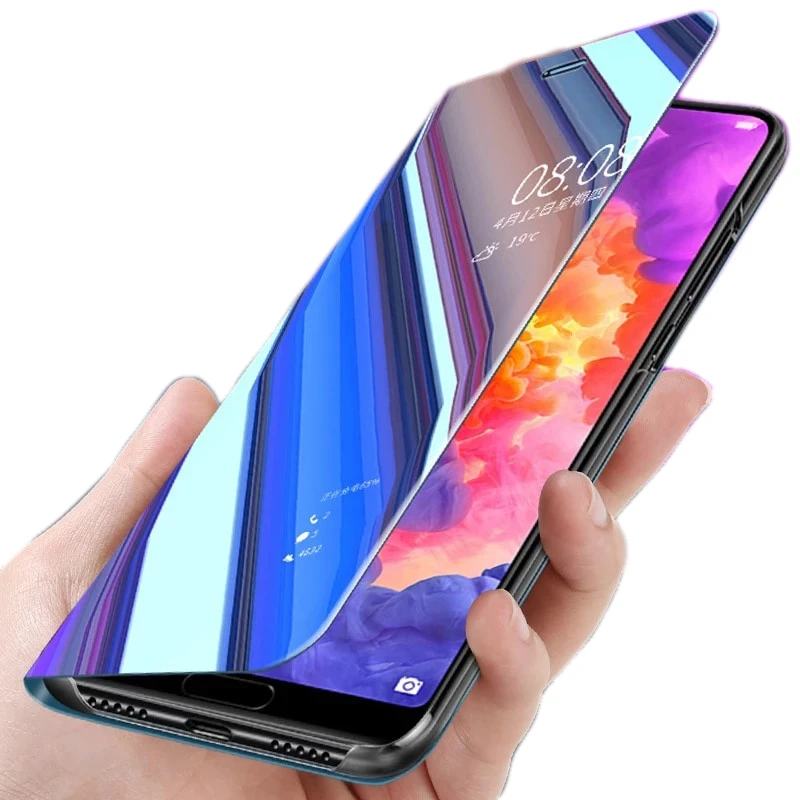 View Smart Mirror Flip Cover Case For Samsung Galaxy M20