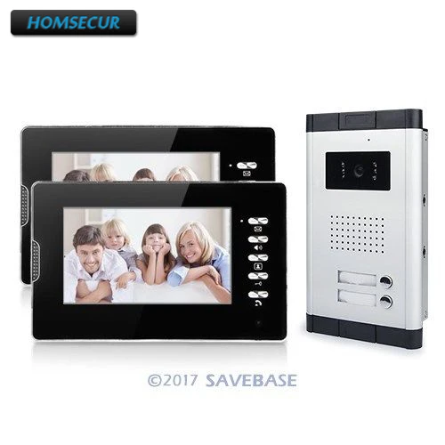 HOMSECUR Apartment Door Intercom Entry System 7\ Monitor Video Audio Night Vision Camera