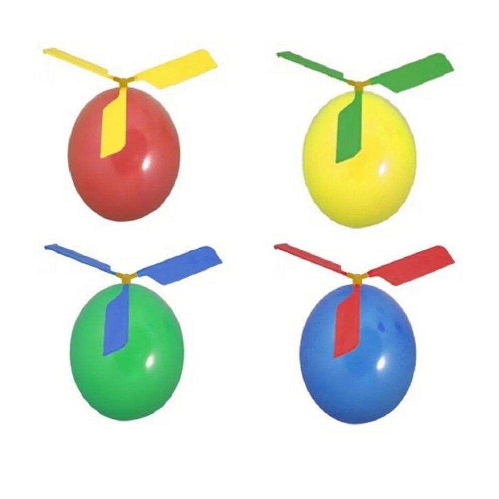 Cool Traditional  Balloon Helicopter Kids Party Bag Filler Flying Toy LF 