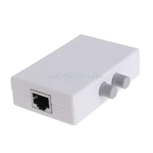 JINSHENGDA сетевые концентраторы Mini Dual 2 Way 2 порта RJ45 сетевой ручной AB распределительный переключатель коробка адаптер концентратор# L059# Новинка Лидер продаж