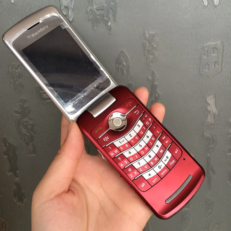 Разблокирована BlackBerry Pearl Flip 8220 мобильный телефон 2MP Восстановленное BlackBerry 8220 мобильный телефон