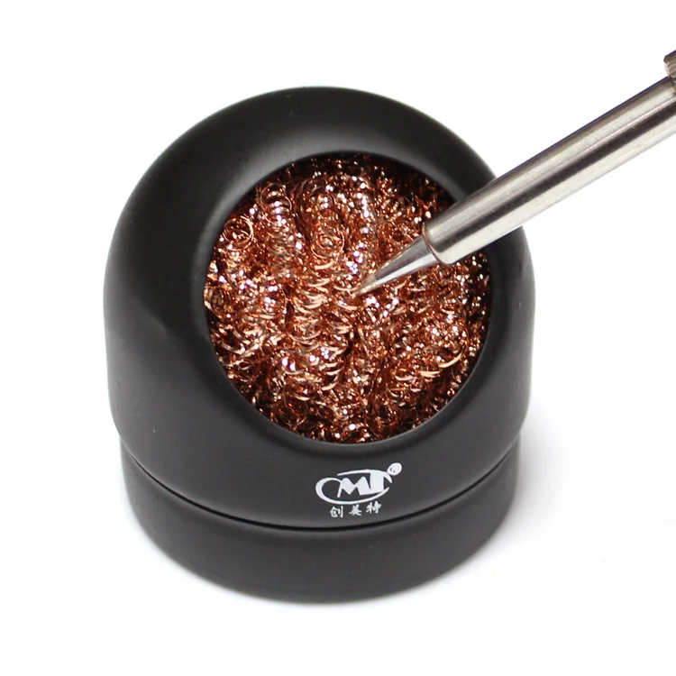

Free Shipping Brand New 1pcs Wire With Stand Set Welding Soldering Solder Iron Tip Cleaner Cleaning Steel Hot Selling