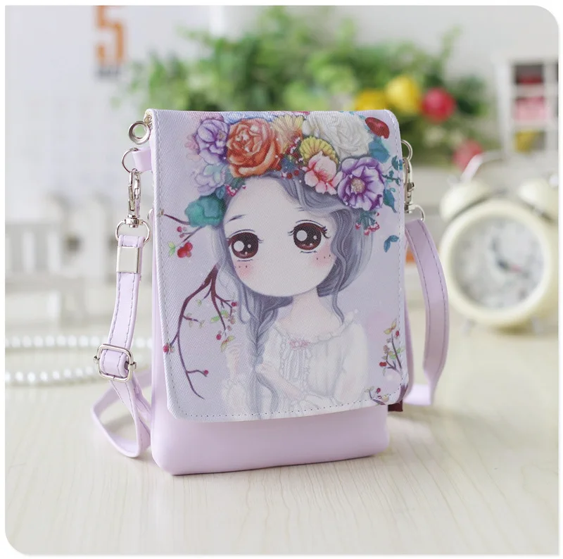 Lovely Cute Cartoon Wallet Small Zipper Coin Purse Fashion New Girl Wallet Messenger font b Crossbody