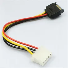 Надежный 15 Pin SATA Мужчин до 4 Контактный Molex IDE Женский Питания HDD Жесткий Диск Кабель, Используемый для подключения питания SATA разъем