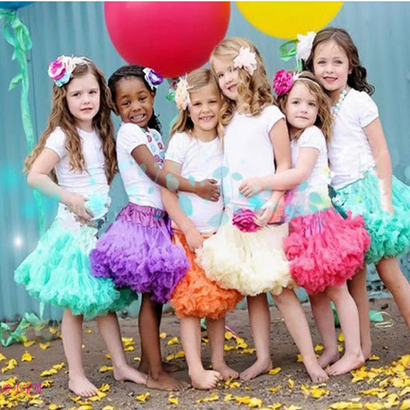Petticoat 2017 Multi color Soft Tulle children's wear Skirt Short