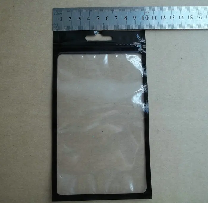 800 шт. 10*18 см двойной ясно Пластик на молнии черный розничная посылка сумка для iphone6 6s 6 plus samsung s5 s6 мобильный упаковки случае сумка