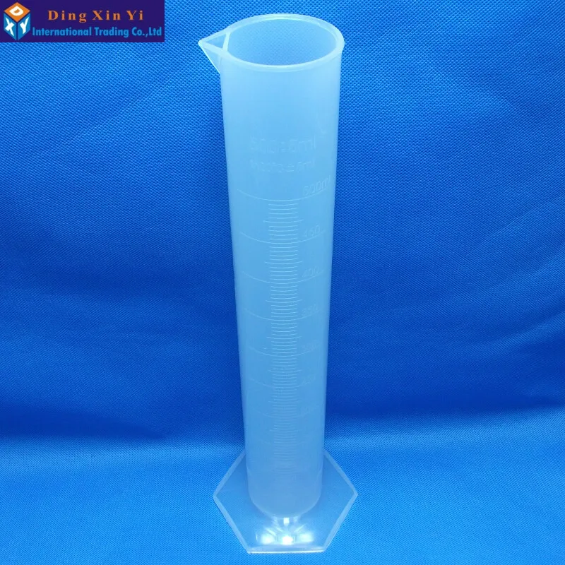 500ML Plastic Measuring Cylinder Graduated Cylinder for Lab Supplies Laboratory