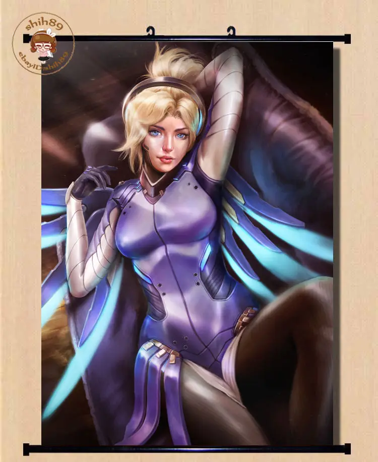 Game Overwatch OW Sexy Mercy Home Decor Poster Wall Scroll Game Overwatch OW Sexy Mercy Home Decor Poster Wall Scroll