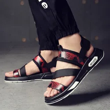 Новая летняя обувь мужские пляжные сандалии Нескользящие летние праздничные сандалии на толстой подошве повседневная мужская обувь A1417