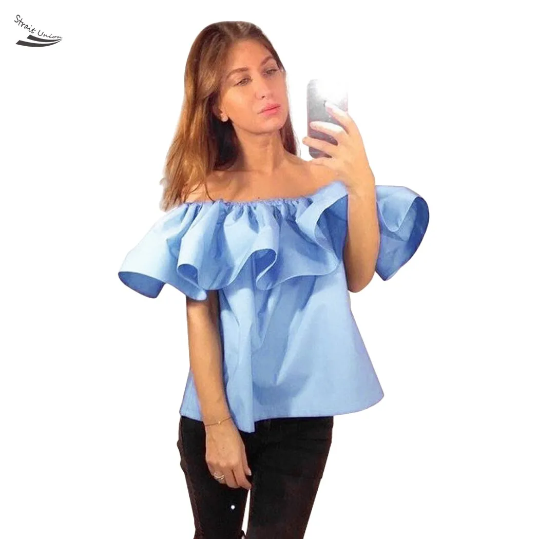 New sexy Women 2016 Off Shoulder Tops 