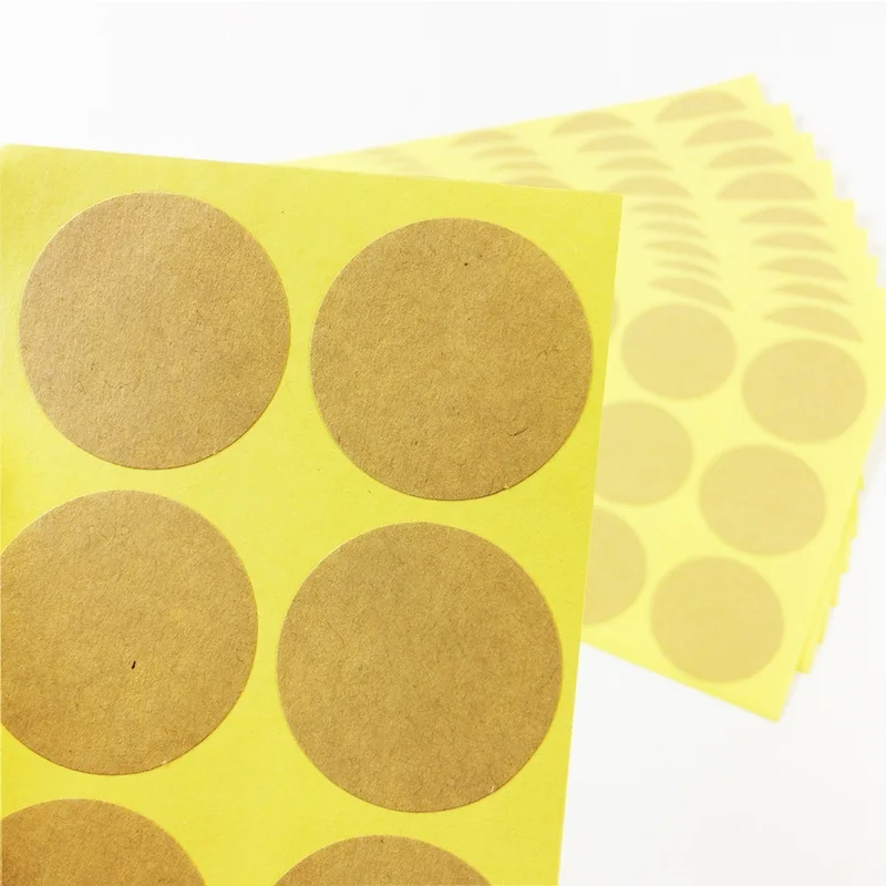 150PCS/Lot New Vintage Blank Round Kraft seal Sticker for Handmade