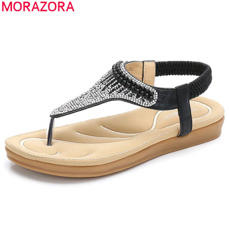 

MORAZORA 2019 Women sandals comfortable summer shoes fashion flip flops elegant ladies sandals flat casual shoes big size 41