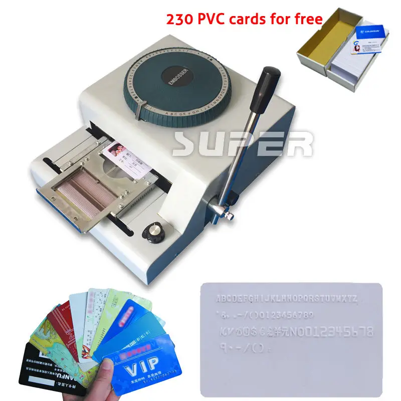 Hot Sell 72-Character PVC Manual Credit Card Embossing Machine Embosser 