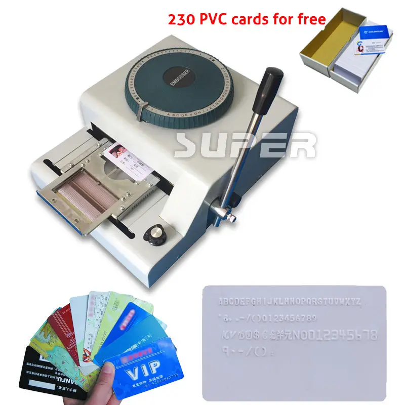 72 Character Manual Stamping Machine for PVC/ID/Credit Card Embosser