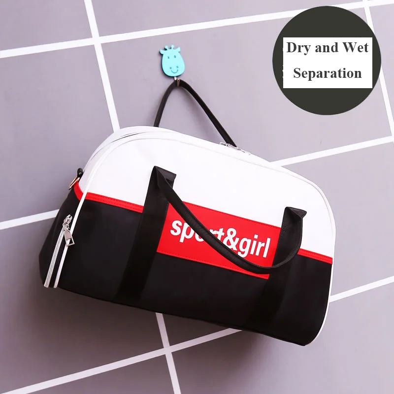 

Portable Waterproof Fitness Bag Men Short-distance Travel Shoulder Sports Bag Women Dry Wet Separation Training Bag HBG002