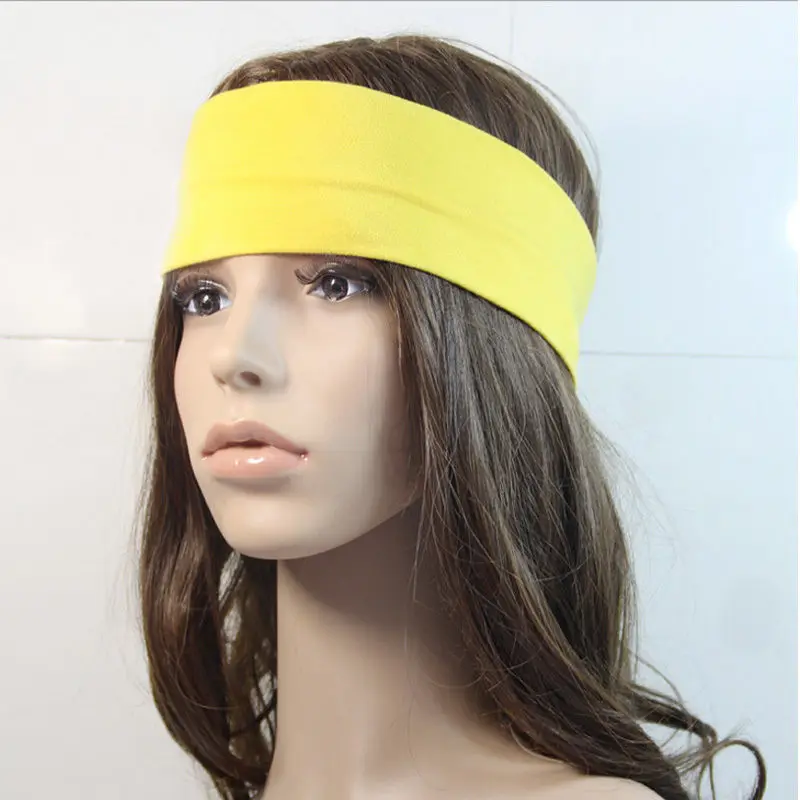Hot Selling Colorful Women Headband Elastic Sport Soft Cotton Hairband