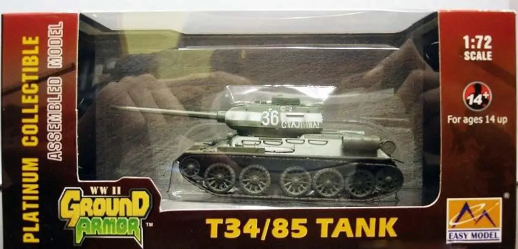 Второй мировой войны русский T 34 85 бак 1944 1/72 законченный не литья под давлением easy