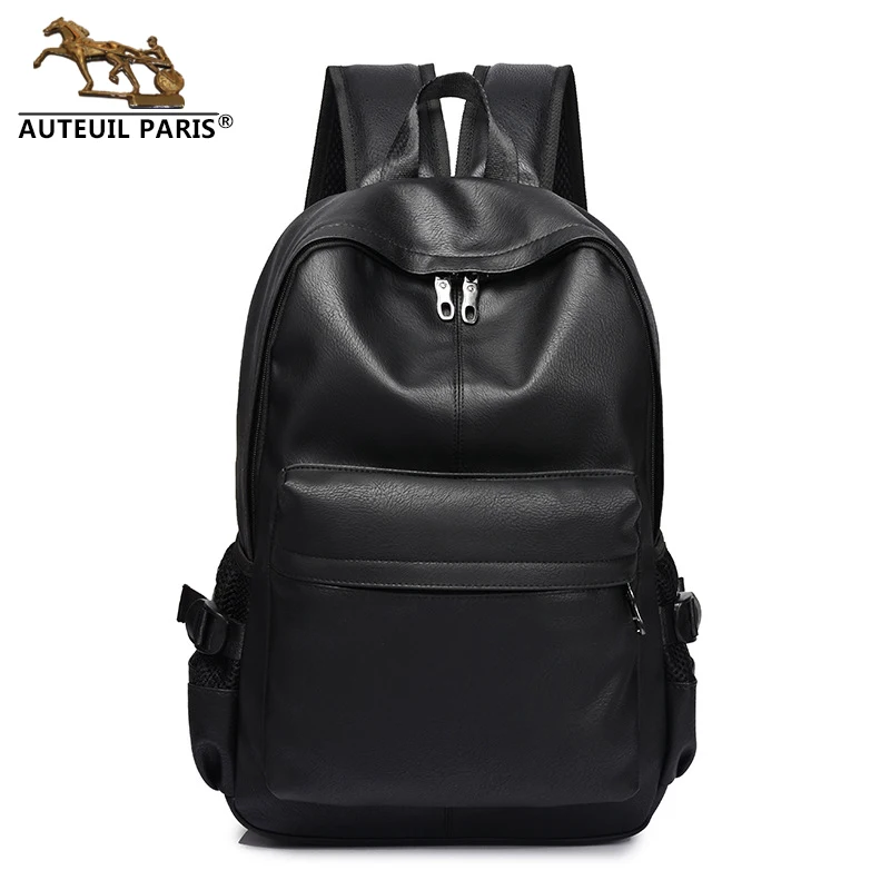 

Travel Leather Backpack Korean Women Female Rucksack Leisure Student School Bag Soft Pu Auteuil Paris Mochila Promotion New