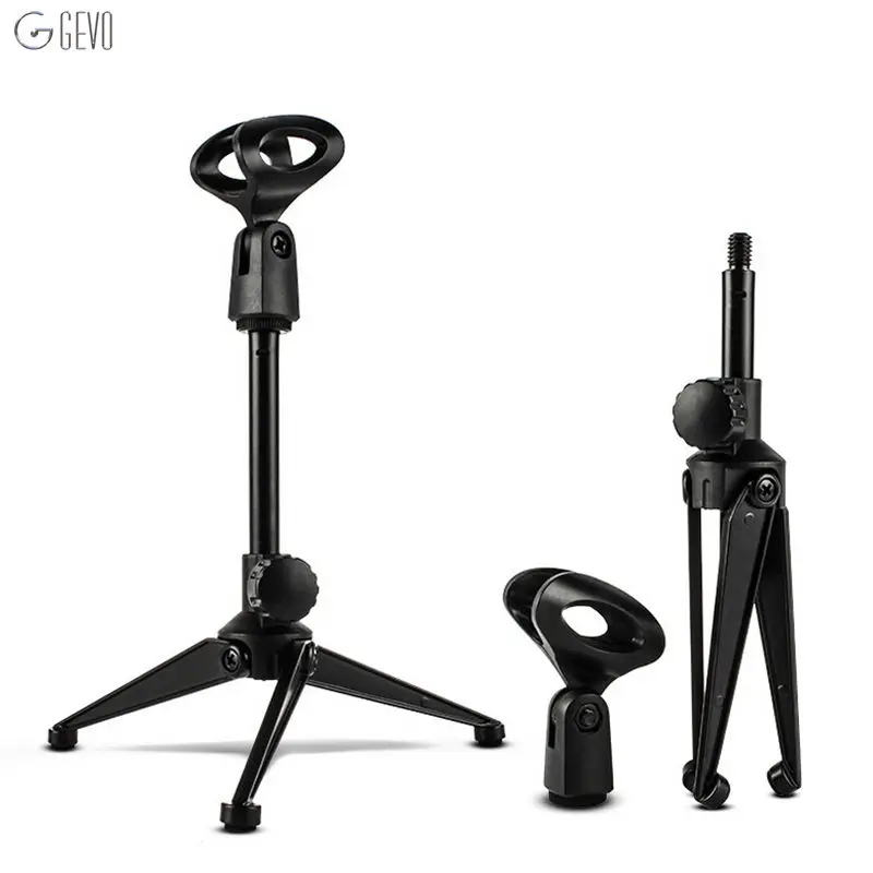 GEVO Professional Adjustable Desktop Handheld Table font b Tripod b font Microphone MIC Stand Holder with