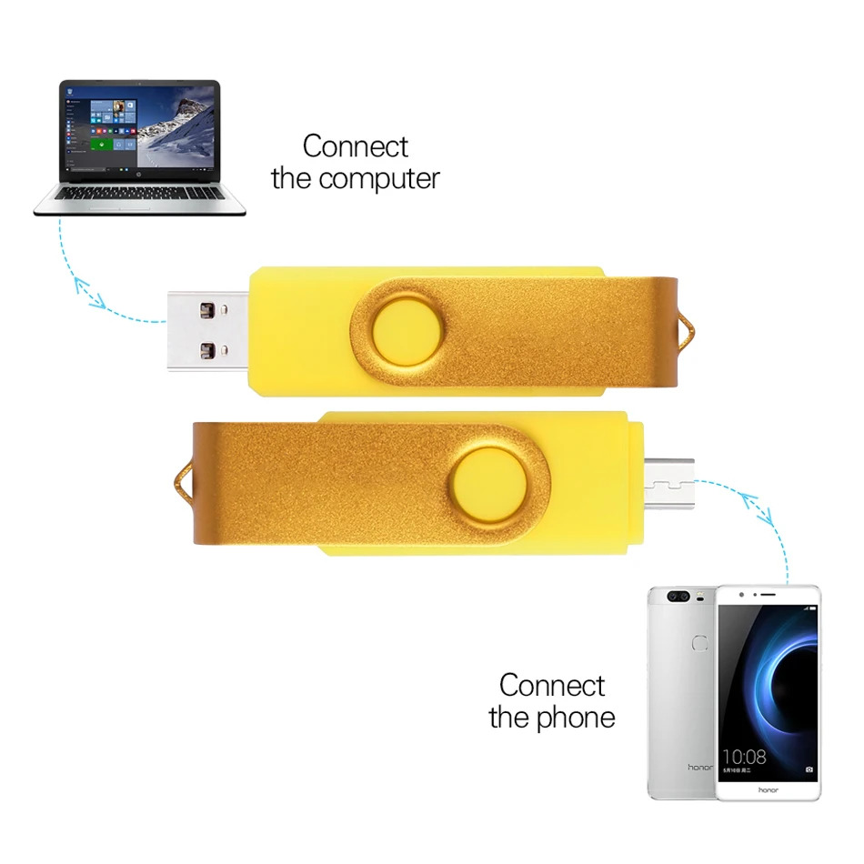 

USB Flash OTG Pen Drive 128GB 2.0 Memory Stick 2 in 1 otg pendrive 64gb for smartphone 32gb 8gb usb flash external hard drive